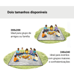 Tapete Isolante Termico Dupla Face Aluminio e Espuma Impermeavel para Camping Praia e Picnic - Image 7
