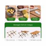 Mesa Dobrável para Camping Alumínio Portátil Mesa Piquenique Outdoor Reforçada - Image 7