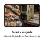 Galão de Água Portátil para Camping Trilhas e Viagens ao Ar Livre com Torneira - Image 3
