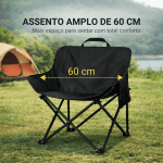 Cadeira Dobrável Portátil para Camping Pesca Praia Piquenique Reforçada - Image 4