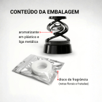 Aromatizador Automotivo Solar Giratório Luxo Masculino Difusor Perfume Carro Decoração Painel - Image 8