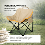 Cadeira Dobrável Portátil para Camping Pesca Praia Piquenique Reforçada - Image 7