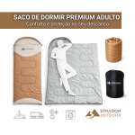 Saco de Dormir Solteiro para Camping Viagem Confortavel Termico Leve Ar Livre 1,7KG 0-5 C Cobertor 1 pessoa - Image 4