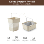 Lixeira Dobrável Portátil para Carro Camping Viagem Organizador Automotivo Multiuso - Image 2