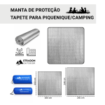 Tapete Isolante Termico Dupla Face Aluminio e Espuma Impermeavel para Camping Praia e Picnic - Image 6