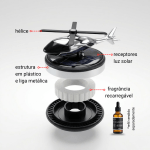 Aromatizante Automotivo Solar Helicóptero Hélice Giratória Perfume para Carro Difusor Decorativo - Image 5