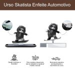Enfeite Automotivo Urso Skatista Decorativo para Painel Carro Boneco Fofo - Image 2